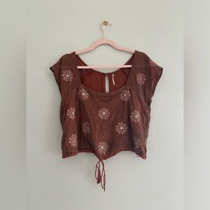Free People Embroidered Top